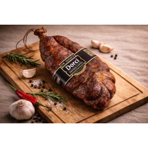   Dorci - Enyhén csípős - Sertés vakbélbe töltött dorka - 9 hónapig érlelt (1 egész)